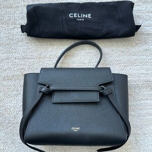 Celine Black Leather Satchel
